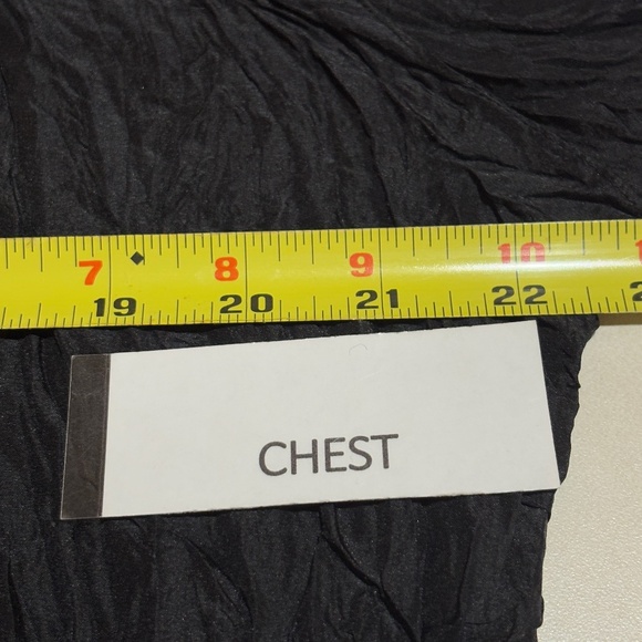 VTG Chicos Crinkle Silk Ruffle Sleeve Button Up Shirt Sz 1 = US: M/8 Luxe Party - Picture 9 of 12